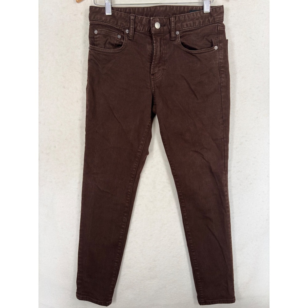 Bonobos Mens Slim Taper Pants Brown 29x30 Five Pocket Chino Jeans - Picture 1 of 14